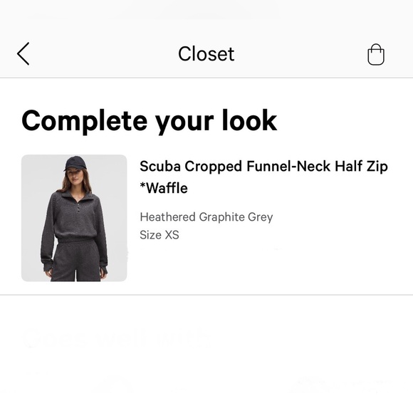 Lululemon Athletica Heathered Graphite Grey Waffle Half-Zip Pullover - Picture 3 of 3